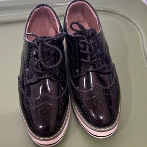 Black Patent Leather Brogue Shoes